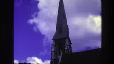 Copenhagen Denmark (1975): Panning From The Top Of A Very Sharp Steeple With