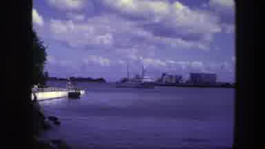 Copenhagen Denmark (1975): Big Motorboat Sailing In The Sea