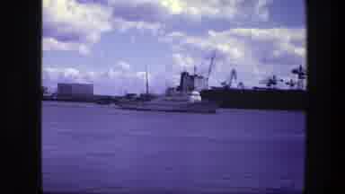 Copenhagen Denmark (1975): A Beautiful Cruise Ship Sails To The East