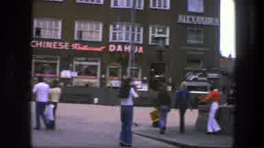 Copenhagen Denmark (1975): Busy Square With Restraints Stores And A Fountain Where