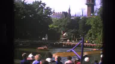 Copenhagen Denmark (1975): People Gather At A Public Fountain To Watch A Boat Sail