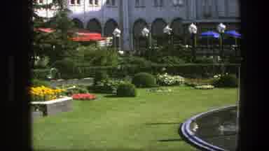 Copenhagen Denmark (1975): Camera Panning Over A Well Manicured Garden And