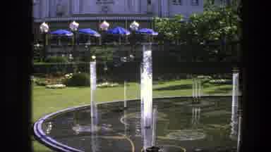 Copenhagen Denmark (1975): Fountain Water Building Grass Outside Outdoors In The