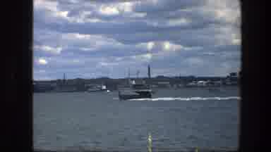 Copenhagen Denmark (1975): Small Boat Slowly Leaves A Crowded Barbour On A Windy