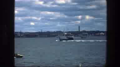 Copenhagen Denmark (1975): Passing Boats In The Water On A Sunny Day With Clouds
