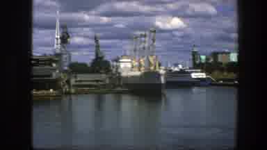 Copenhagen Denmark (1975): Boats And Platforms In An Industrial Barbour With A