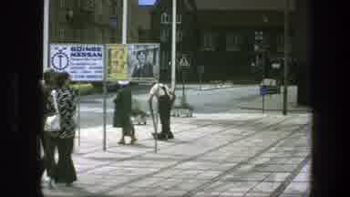 Copenhagen Denmark (1975): View Of Brown Tan And White Buildings And Gray Statue