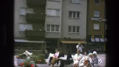 Copenhagen Denmark (1975): Small Group Of People Sitting Near Tan And Brown