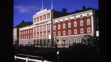 Copenhagen Denmark (1975): The Facade Of A Great Red Building At Copenhagen