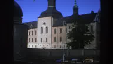 Copenhagen Denmark (1975): Movie Footage Of An Old Building Shot From Across A
