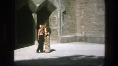 Copenhagen Denmark (1975): Two Women Stand In Front Of A Building Facing Each