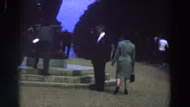 Ireland (1961): A Park With A Fountain And People Are Walking