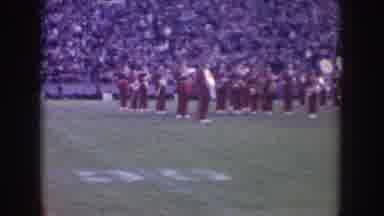 Nebraska-1957: Marching Band Performs At Football Game