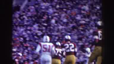 Nebraska (1957): View Of Football Game play In Front Of Large Crowd On A Sunny Day