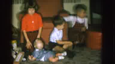 Nebraska (1957): Some Children Playing In The Living Room Near The Christmas Tree