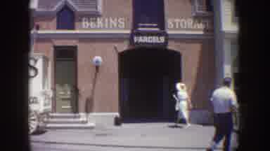 Disneyland California (1962): People Outside In A Park At The City