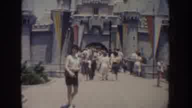 Disneyland California (1962): People At The Disneylandâs Entrance in California On