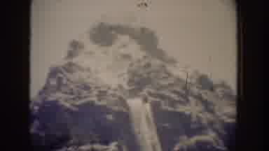 Disneyland California (1962): The Camera Captures The Waterfall As It Spills Over