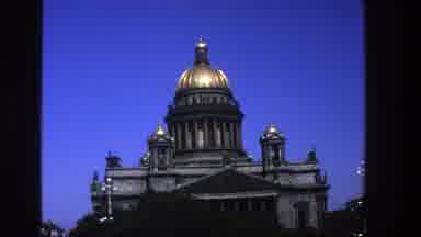 Denmark (1975): View Of Black Building With Gold Dome Against Blue Sky