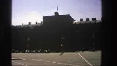 Denmark (1975): Panoramic Video Of A Large Building Near A Busy Street And
