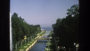 Denmark (1975): A Channel Of Water Leading To A Body Of Water With A Fountain At