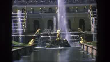Denmark (1975): A Water Fountain Monument With Some Gold Sculptures Of Men