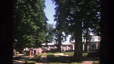 Denmark (1975): People On The Line Shining Sun Green Threes Waiting Food Big Hotel