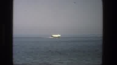 Denmark (1975): Boat Travels Slowly Over Large Body Of Water On A Foggy Day