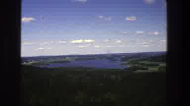 Denmark (1975): A Landscape Of A Large River And Forest Around It