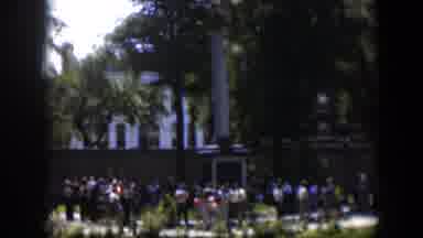 Wyoming (1951): View Of Pope Walking By Black Memorial Plaque On A Sunny Day