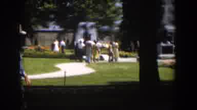 Wyoming (1951): Man Wearing White Hat Walks With Woman Wearing Black Hat Towards