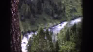 Wyoming (1951): View From High Above Winding River And Forested Area On Sides Of