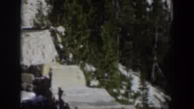 Wyoming (1951): View Of Snow Covered Mountain And Green Trees On A Bright Sunny
