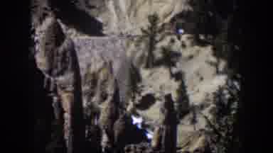 Wyoming (1951): A Dry Landscape Like A Great Rocky Canyon With Cone Trees