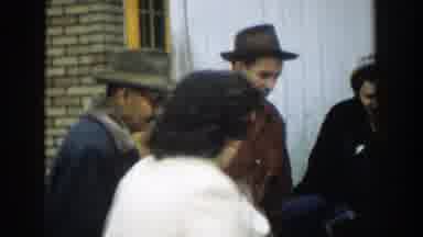 Michigan (1957): Woman Saying Hi To Each Other Man With Hat Mustache Old time