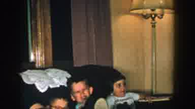 Michigan (1957): Elderly Man With Middle Aged Man And Boys And A Girl Sitting In A