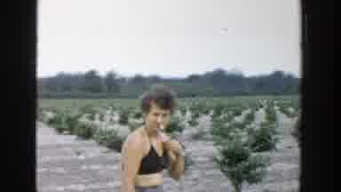 Michigan (1957): Man And Woman In A Farm In The Land During Work