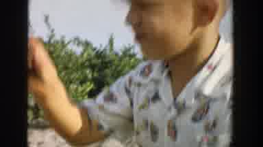 Michigan (1957): Child On Farm Holding Up A Berry With Mother And Child Walking
