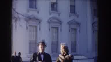 Washington DC (1960): Man And Woman Standing In Front Of The White House With