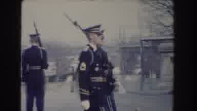 Washington DC (1960): Two Soldiers Marching Together One Of Them Carrying A Rifle