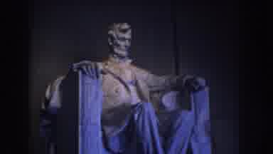 Washington DC (1960): Colossal Seated Figure Statue Dark Room Of Great Man Long