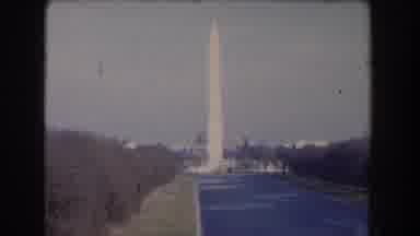 Washington DC (1960): Washington Monument Elderly Lady Sitting On Bench Future