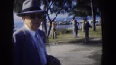 Cuba (1951): Old Man Well Dressed In The Foreground With The Sea In The Background