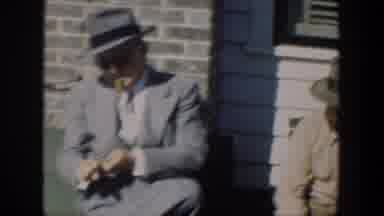 Cuba (1951): Two Men Wearing Hats Chilling On A Bench Sharpening Pencils