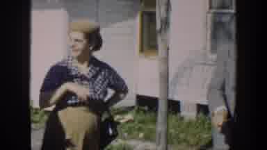 Cuba (1951): Family Outside Chilling In A Sunny Day While Man Smokes Cigar