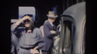 Cuba (1951): Historical Cars And Men Boarding A Numbered Ferry On A Bay