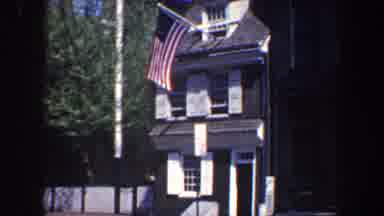 Philadelphia Pennsylvania (1962): Stately Colonial Residence Flying Betsy Ross