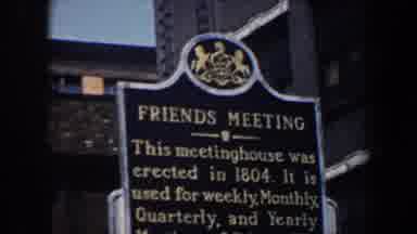 Philadelphia Pennsylvania (1962): Our Vacation Historical Road Sign For Meeting Of