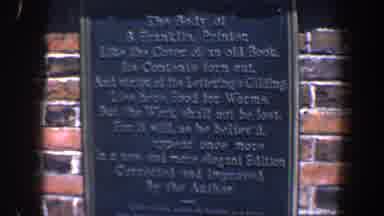 Philadelphia Pennsylvania (1962): Historical Facts Written On A Stone