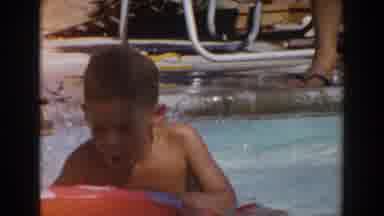 North Hollywood California (1962): Child Has Fun In The Pool In The Sun Others